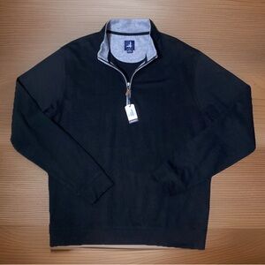 johnnie-O Sully 1/4 Zip Pullover - Size L - Color: Black NWT Golf Preppy